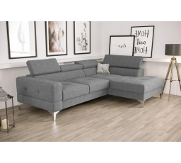 Rohová sedacia súprava TOSCANIA MINI s funkciou spania 170x250 cm - sivá, pravá