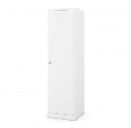 Kovová upratovacia skriňa AGNEST, 500 x 1850 x 500 mm, biela Kovová upratovacia skriňa AGNEST, 500 x 1850 x 500 mm, biela