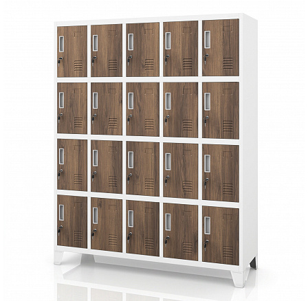 ROBERA skriňa ECO: BIELA RAL9003 + DREVENÝ DEKOR H1720*W1360*D450