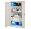 Sada 4x Kovová skriňa s policami JAN Eco Design, 900 x 1850 x 400 mm, Biela/ dub sonoma