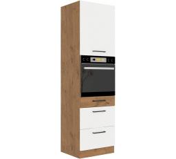 Kuchynská skriňa VIGO - 60 DPS-210 3S 1F, Dub Lancelot / Biely lesk