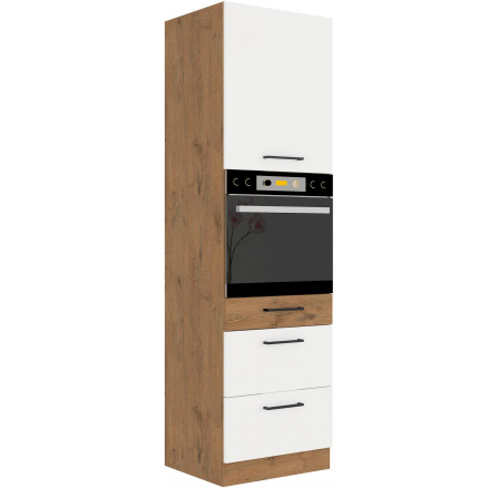 Kuchynská skriňa VIGO - 60 DPS-210 3S 1F, Dub Lancelot / Biely lesk
