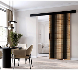 Posuvné dvere STANDART MIX L70, Wotan/Čierna