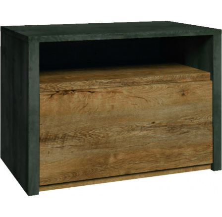 Nočný stolík MONTANA SN, Dub Lefkas+ Smooth Grey Nočný stolík MONTANA SN, Dub Lefkas+ Smooth Grey