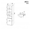 Regál ARCA AR3, Biela arktická
