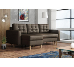 Rohová sedacia súprava Anabel UNI hnedá