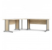 Rohový písací stôl OFFICE 80400/72, Dub sonoma/Silver grey