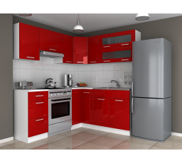 Kuchynská linka Tajsa červená LESK
