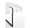 Konferenčný stôl BLANCA, biely mramor/čierna
