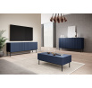 Komoda Nicole, tmavo modrá MDF / čierne nohy