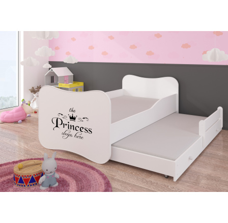 Manželská posteľ s matracom GONZALO II PRINCESS BLACK 160x80 White
