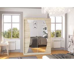 Posuvná skriňa so zrkadlom MODESTO 150 Sonoma+Sonoma