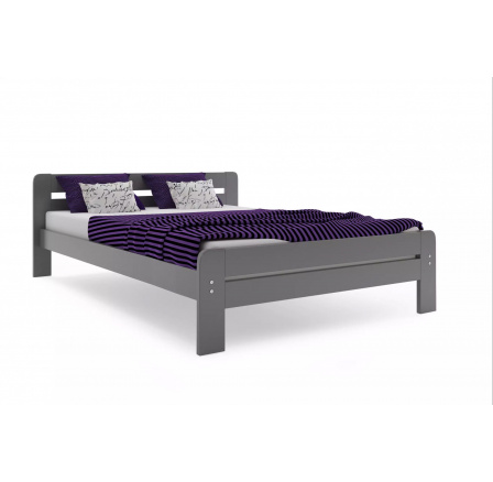 Posteľ DALLAS s matracom, 120x200 cm, Grafit