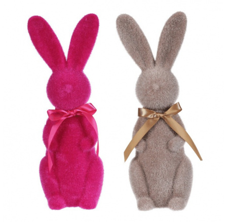 Zajíc - figurka na postavení, semiš, mix 2 barev, cena za 1 ks