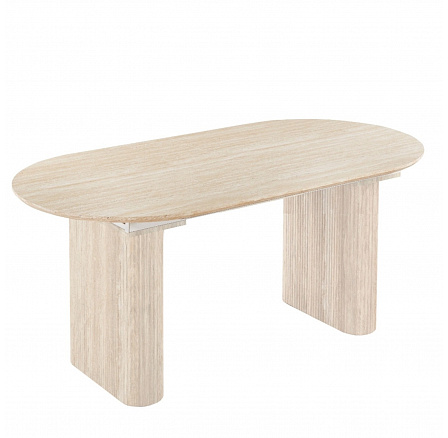 Stôl OVAL Rozkladací 180-220 cm Travertín