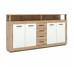 Komoda BLAGO 190 cm Dub Artisan/Biela