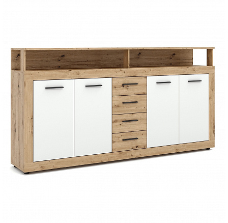 Komoda BLAGO 190 cm Dub Artisan/Biela