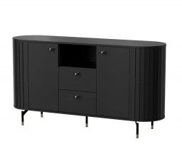 Komoda ZANTE 2D2S, Čierna matná