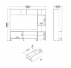 TV stena Nerea 320, jackson hickory/biely lesk