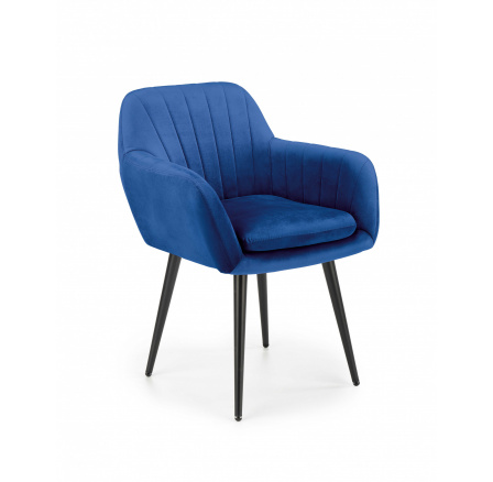 Jedálenská stolička K429, modrá/čierna