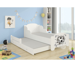 Manželská posteľ s matracom AMADIS II BALL 160x80 White