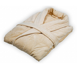 Velúrový župan béžový