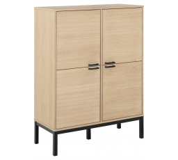 Vysoká komoda Kensington bielený dub