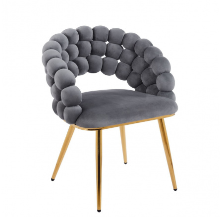 Stolička velvet sivá K20-FXJG G Stolička velvet sivá K20-FXJG G