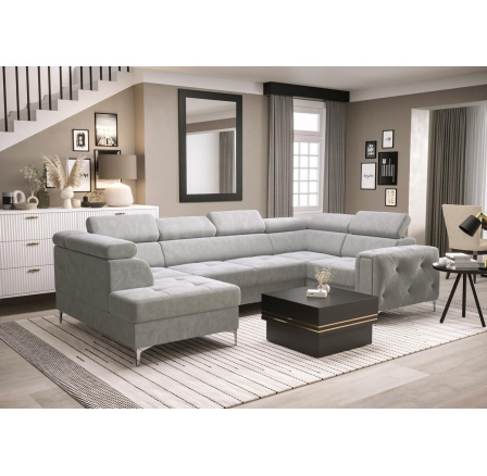 Rohová sedacia súprava ORION MAX II s funkciou spania 165x350x185 cm - sivá, pravá Rohová sedacia súprava ORION MAX II s funkciou spania 165x350x185 cm - sivá, pravá