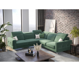 Rohová sedacia súprava MALIBU MAX 250x250 - tmavá mäta, pravá