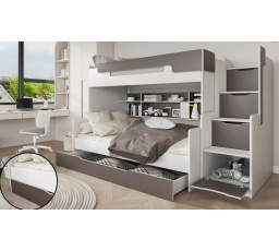 Poschodová posteľ Harry 3 sivá