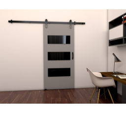 Posuvné dvere LOFT E70, sivá/čierna