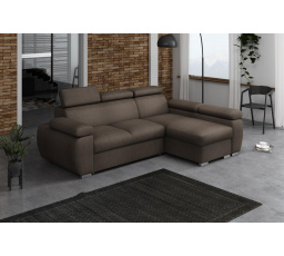 Rohová sedacia súprava Bodie pravá hnedá