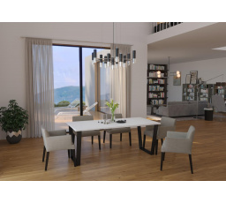 Jedálenský stôl Cyril 67x185 biely