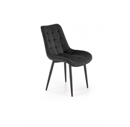 Jedálenská stolička K580, Čierny Velvet/Čierna
