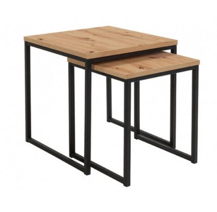 stôl AROZ SET LAW/40+LAW/50 dub artisan/čierny kovový rám