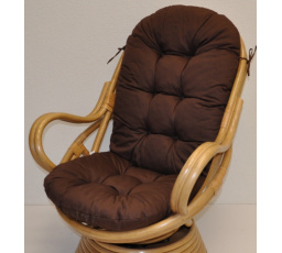 Vankúš na kreslo Swivel hnedý keper