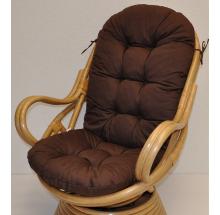 Vankúš na kreslo Swivel hnedý keper