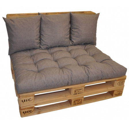 Vankúše pre sadu paletového nábytku EASY - sivá látka