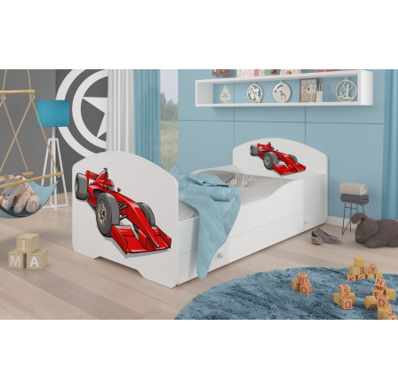 PEPE Formula 140x70 Biela posteľ s matracom a zásuvkou