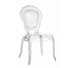 Priehľadná stolička Queen