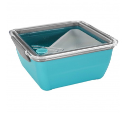 Lunch box rozdelený s vidličkou 2,6l svetlomodrý