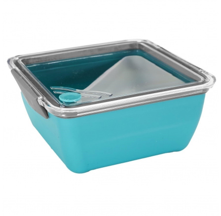 Lunch box rozdelený s vidličkou 2,6l svetlomodrý Lunch box rozdelený s vidličkou 2,6l svetlomodrý