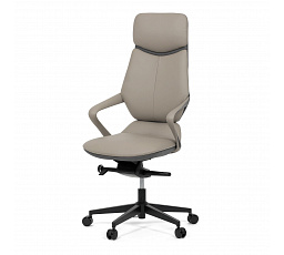 Kancelářské křeslo, houpací mechanismus, šedá ekokůže, KA-T8426 GREY