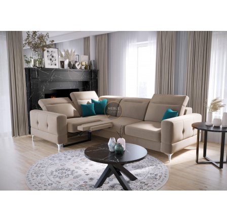 Rohová sedacia súprava MALIBU, relax s funkciou spania 185x250 cm - ľavá, béžová Rohová sedacia súprava MALIBU, relax s funkciou spania 185x250 cm - ľavá, béžová