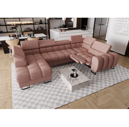Rohová sedacia súprava ASPEN MAX II, relax 198x350x170 cm - pravá, ružová Rohová sedacia súprava ASPEN MAX II, relax 198x350x170 cm - pravá, ružová