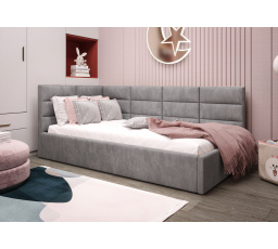 Posteľ ZAZU - sivá - T92, Ľavá strana