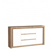 Komoda LIVINIO L8 Ribbeck / Biely lesk