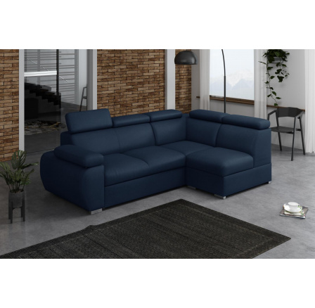 Rohová sedacia súprava Bodie VII pravá modrá