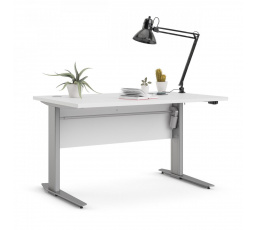 Písací stôl OFFICE 80400/382, Biela/Silver grey